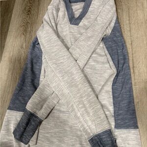 Gray and Blue Women's Sweatshirt